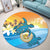 Hawaii Turtle Sea Cost Of Arm Round Carpet - AH - Polynesian Pride