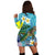 Hawaii Turtle Sea Cotral Polynesian Hoodie Dress - AH - Polynesian Pride