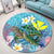 Hawaii Turtle Sea Cotral Polynesian Round Carpet - AH - Polynesian Pride