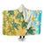 Hawaii Turtle Sea Hibiscus Coconut Tree Hooded Blanket - AH Hooded Blanket White - Polynesian Pride