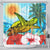 Hawaii Turtle Sea Hibiscus Shower Curtain - Sun Style 177 x 172 (cm) Blue - Polynesian Pride