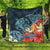 Hawaii Turtle Shark Manta Ray Hibiscus Plumeria Premium Quilts - AH Black - Polynesian Pride