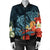 Hawaii Turtle Shark Manta Ray Hibiscus Plumeria Bomber Jacket - AH - Polynesian Pride