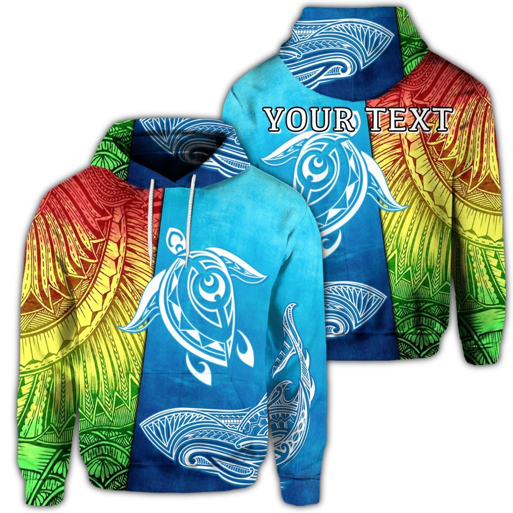 Custom Hawaii Turtle Shark Polynesian and Sea Hoodie Unisex Art - Polynesian Pride