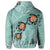 Hawaiian Turtle Swimming Tribal Polynesian Hoodie Min Style - Polynesian Pride