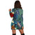 Hawaii Turtle Tropical Art Hoodie Dress - Hela Style - AH - Polynesian Pride