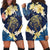 Hawaii Turtle Tropical Hoodie Dress - Taha Style - AH Black - Polynesian Pride