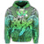 Hawaiian Turtle Wave Polynesian Hoodie Hey Style Green - Polynesian Pride