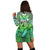 Hawaii Turtle Wave Polynesian Hoodie Dress - Hey Style Green - AH - Polynesian Pride