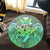 Hawaii Turtle Wave Polynesian Round Carpet - Hey Style Green - AH - Polynesian Pride