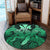 Hawaii Turtle Wave Polynesian Round Carpet - Hey Style Green Pastel - AH - Polynesian Pride