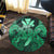 Hawaii Turtle Wave Polynesian Round Carpet - Hey Style Green Pastel - AH - Polynesian Pride