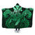 Hawaii Turtle Wave Polynesian Hooded Blanket - Hey Style Green Pastel - AH Hooded Blanket White - Polynesian Pride