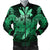 Hawaii Turtle Wave Polynesian Bomber Jacket - Hey Style Green Pastel - AH Black Unisex - Polynesian Pride