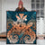 Hawaii Turtle Wave Polynesian Premium Quilts - Hey Style Orange - AH - Polynesian Pride