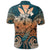 Hawaii Turtle Wave Polynesian Polo Shirt Hey Style Orange - Polynesian Pride