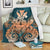 Hawaii Turtle Wave Polynesian Premium Blankets - Hey Style Orange - AH White - Polynesian Pride