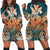 Hawaii Turtle Wave Polynesian Hoodie Dress - Hey Style Orange - AH Black - Polynesian Pride