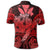 Hawaii Turtle Wave Polynesian Polo Shirt Hey Style Red - Polynesian Pride