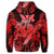 Hawaiian Turtle Wave Polynesian Hoodie Hey Style Red - Polynesian Pride