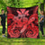 Hawaii Turtle Wave Polynesian Premium Quilts - Hey Style Red - AH Black - Polynesian Pride