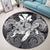 Hawaii Turtle Wave Polynesian Round Carpet - Hey Style White - AH - Polynesian Pride