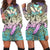 Hawaii Turtle Wave Polynesian Hoodie Dress - Hey Style Yellow - AH Black - Polynesian Pride