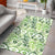 Hawaii White Seamless Ethnic Pattern Monstera Leaf Area Rug - AH - Polynesian Pride