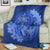 Hawaii Yin Yang Turtle Shark Hibiscus Plumeria Premium Blankets - Blue - AH - Polynesian Pride