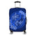 Hawaii Yin Yang Turtle Shark Hibiscus Plumeria Luggage Covers - Blue - AH Black - Polynesian Pride