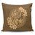 Hawaii Yin Yang Turtle Shark Hibiscus Plumeria Pillow Covers - Gold - AH Pillow Covers Black - Polynesian Pride