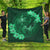 Hawaii Yin Yang Turtle Shark Hibiscus Plumeria Premium Quilts - Green - AH Black - Polynesian Pride