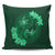 Hawaii Yin Yang Turtle Shark Hibiscus Plumeria Pillow Covers - Green - AH Pillow Covers Black - Polynesian Pride