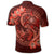 Hawaii Yin Yang Turtle Shark Hibiscus Plumeria Polo Shirt Orange - Polynesian Pride