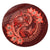 Hawaii Yin Yang Turtle Shark Hibiscus Plumeria Round Carpet - Orange - AH Round Carpet Luxurious Plush - Polynesian Pride