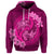 Custom Hawaii Yin Yang Turtle Shark Hibiscus Plumeria Hoodie Pink - Polynesian Pride