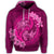 Hawaiian Yin Yang Turtle Shark Hibiscus Plumeria Hoodie Pink - Polynesian Pride