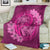 Hawaii Yin Yang Turtle Shark Hibiscus Plumeria Premium Blankets - Pink - AH - Polynesian Pride