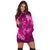 Hawaii Yin Yang Turtle Shark Hibiscus Plumeria Hoodie Dress - Pink - AH - Polynesian Pride