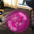 Hawaii Yin Yang Turtle Shark Hibiscus Plumeria Round Carpet - Pink - AH - Polynesian Pride