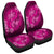 Hawaii Yin Yang Turtle Shark Hibiscus Plumeria Car Seat Covers - Pink - AH Universal Fit Black - Polynesian Pride