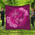 Hawaii Yin Yang Turtle Shark Hibiscus Plumeria Premium Quilts - Pink - AH Black - Polynesian Pride