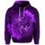 Hawaiian Yin Yang Turtle Shark Hibiscus Plumeria Hoodie Purple - Polynesian Pride