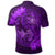 Hawaii Yin Yang Turtle Shark Hibiscus Plumeria Polo Shirt Purple - Polynesian Pride