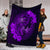 Hawaii Yin Yang Turtle Shark Hibiscus Plumeria Premium Blankets - Purple - AH - Polynesian Pride