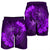 Hawaii Yin Yang Turtle Shark Hibiscus Plumeria Men's Shorts - Purple - AH - Polynesian Pride