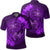 Hawaii Yin Yang Turtle Shark Hibiscus Plumeria Polo Shirt Purple Unisex Black - Polynesian Pride