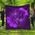 Hawaii Yin Yang Turtle Shark Hibiscus Plumeria Premium Quilts - Purple - AH Black - Polynesian Pride