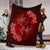 Hawaii Yin Yang Turtle Shark Hibiscus Plumeria Premium Blankets - Red - AH - Polynesian Pride