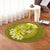 Hawaii Yin Yang Turtle Shark Hibiscus Plumeria Round Carpet - Yellow - AH - Polynesian Pride